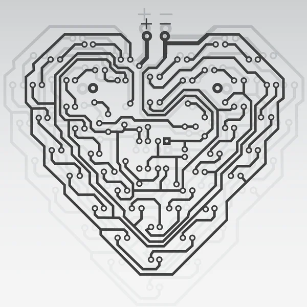Wzór płytki w kształcie serca. ilustracja. v — Zdjęcie stockowe