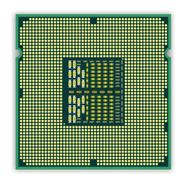 Der moderne CPU-Rechner mit Mehrkernprozessor — Stockfoto