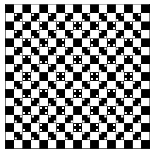 卷在黑色和白色方块的错觉 — 图库照片