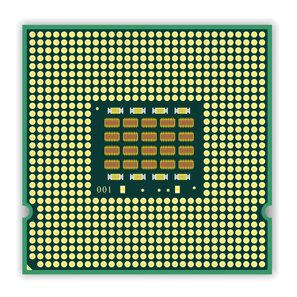 El procesador de múltiples núcleos CPU ordenador — Foto de Stock