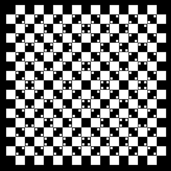 Иллюзия объема в черно-белых квадратах — стоковое фото