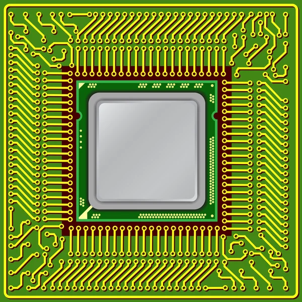 Moderna datorn är processorn på ett chip — Stockfoto