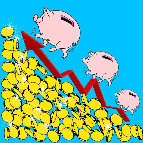 Den ekonomiska tillväxt konceptet illustrationen — Stockfoto