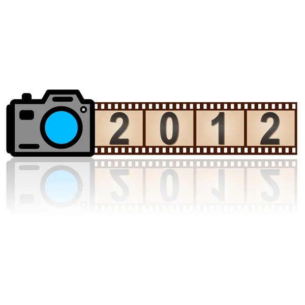 Fotoaparát nový rok 2012 — Stock fotografie