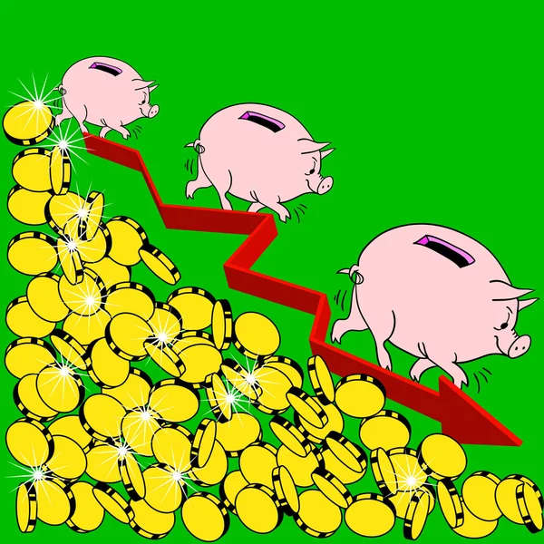 Den finansiella krisen Begreppet illustration — Stockfoto