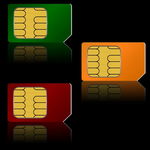 Definir cartões SIM . — Fotografia de Stock