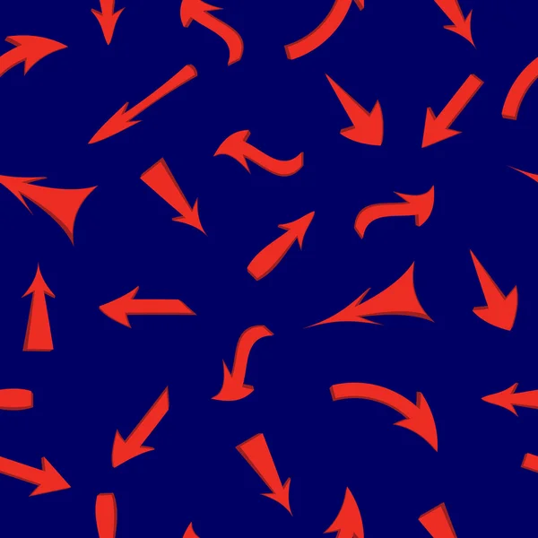 Set of red arrows, seamless wallpaper. — Stockfoto