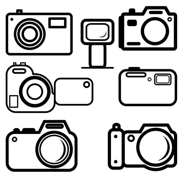 Eine Reihe von Digitalkameras — Stockfoto