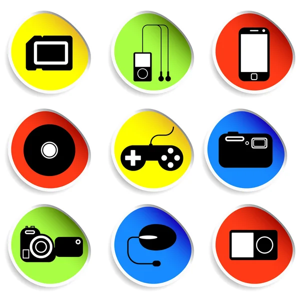 Elektronikus eszközök ikonkészlete — Stock Fotó