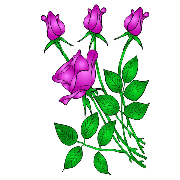 Tatuagem rosa flor — Fotografia de Stock