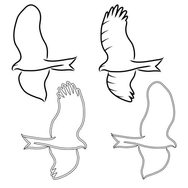 Symboles d'aigle et illustration de tatouage . — Photo