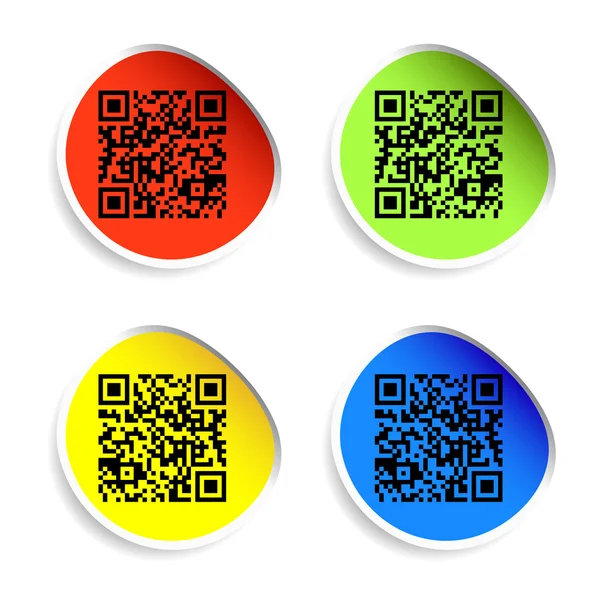 Set of labels with qr codes. — Stock Photo, Image
