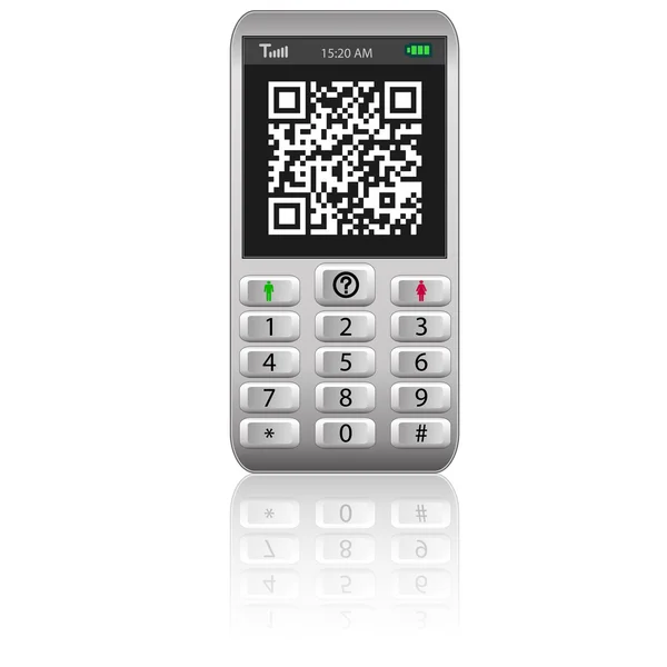 Smartphone con codice QR . — Foto Stock