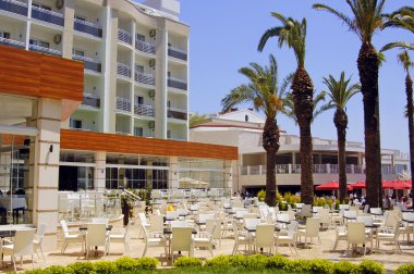 açık hava restoranında lüks spa otel