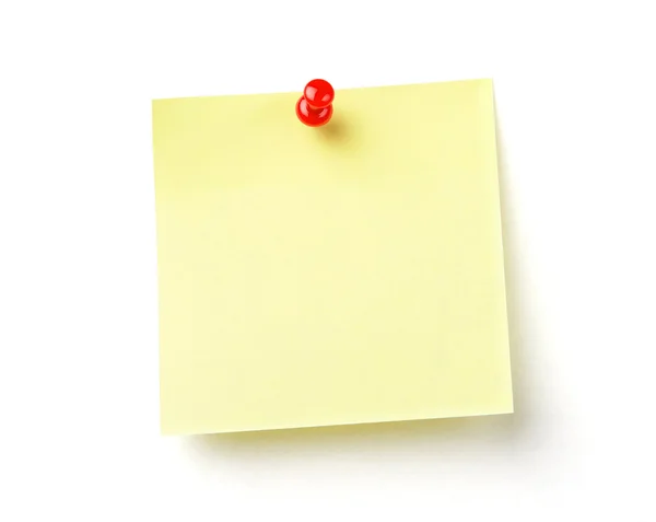Pusta notatka żółty biały ze ścieżką przycinającą — Zdjęcie stockowe