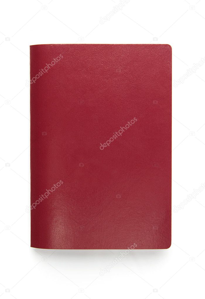 Blank passport isolated on white