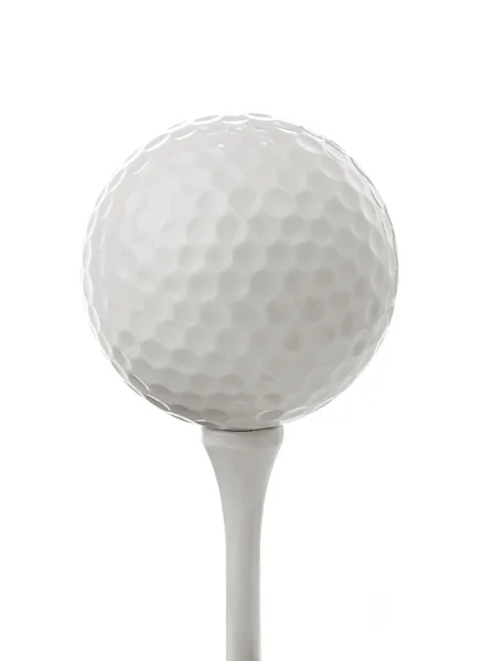 Μπάλα του γκολφ απομονωμένη σε λευκό φόντο — Φωτογραφία Αρχείου