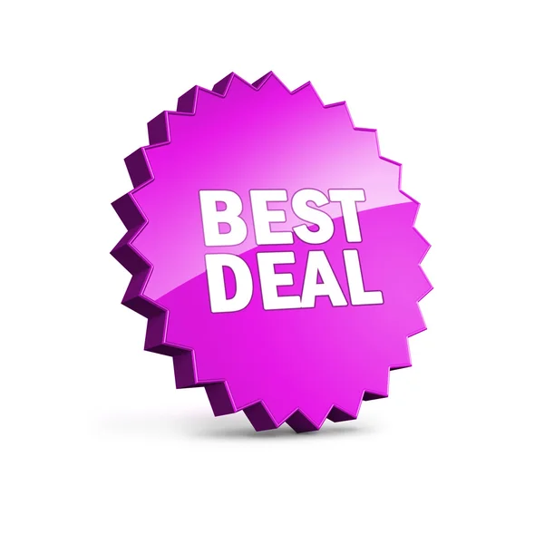 stock image Purple star shape icon with BEST DEAL sign