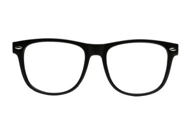 Black retro nerd frames with clipping path clipart