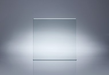 Blank glass plate with copy space clipart