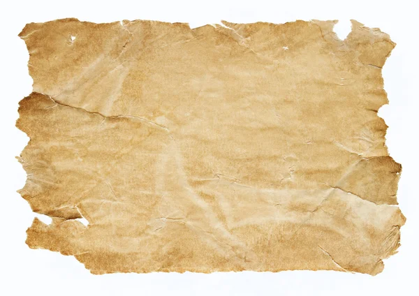 Grunge-Papierbogen isoliert auf Weiß — Stockfoto