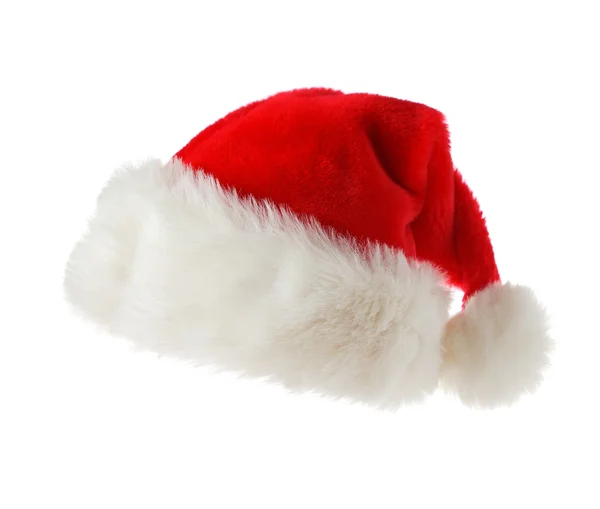 Cappello Santa su bianco — Foto Stock