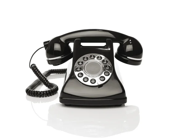 Altes Telefon auf Weiß — Stockfoto