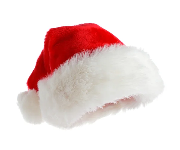 Santa hoed geïsoleerd op wit — Stockfoto