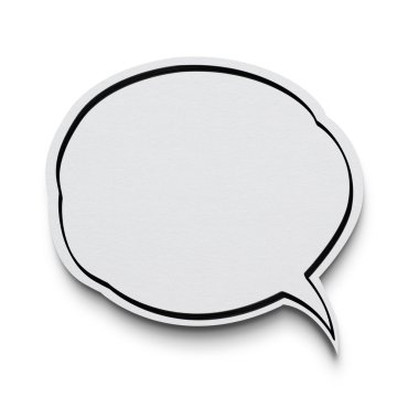 Speech bubble with path clipart