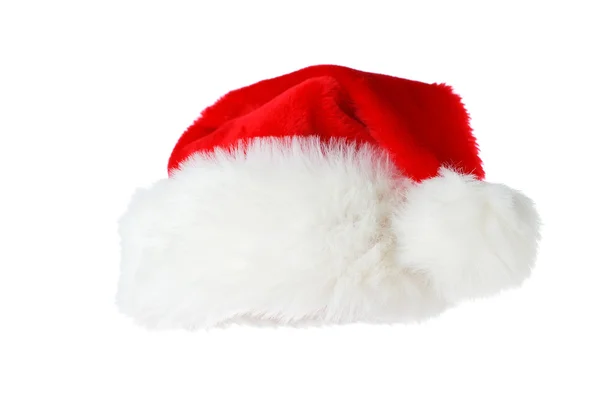 Санта шляпа изолированы на белом — стоковое фото
