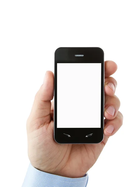 Lege mobiele telefoon met uitknippad — Stockfoto