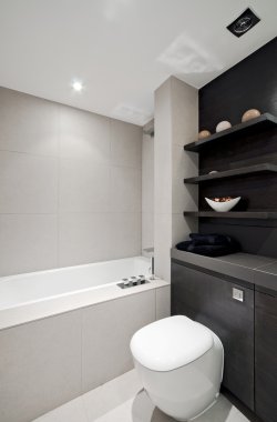 modern banyo detay