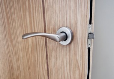 Modern shaped door handle clipart