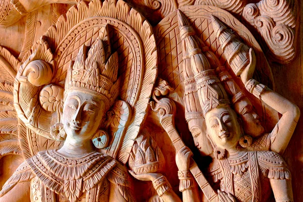 stock image Thai wood carving patterns