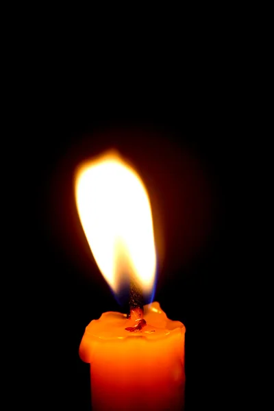 Closeup of burning candle — Stock Photo, Image