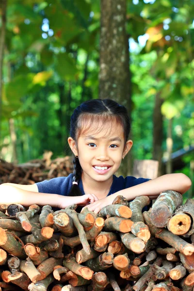 귀여운 어린 소녀의 미소 — 스톡 사진