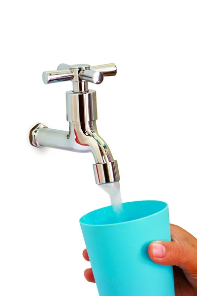 Acqua potabile dal rubinetto — Foto Stock