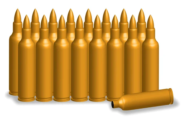 stock image Bullet golden on white background