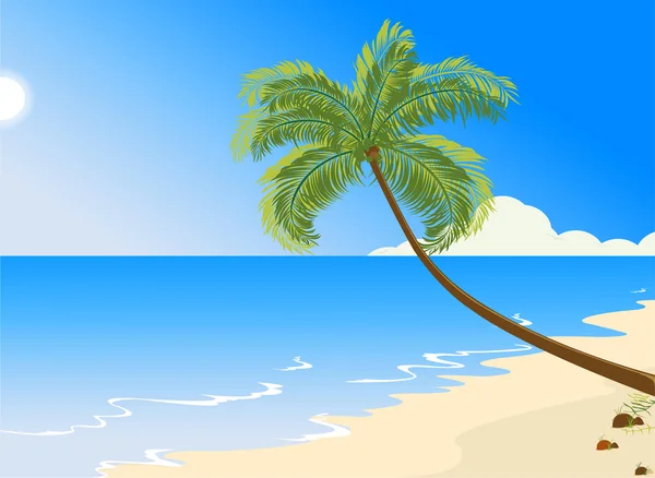 Tropisch strand — Stockvector