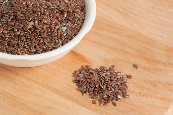 Close up of a pile of flaxseed — Stock Photo, Image