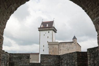 Herman castle in narva. estonia clipart