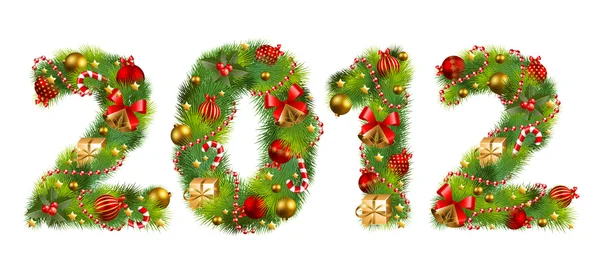 Χριστουγεννιάτικο δέντρο γραμματοσειρά — Διανυσματικό Αρχείο