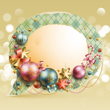 Christmas vintage bubble clipart