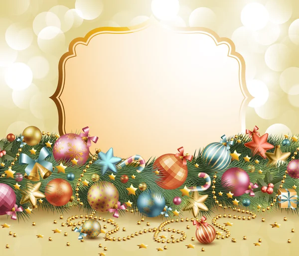 Guirlande vintage Noël — Image vectorielle