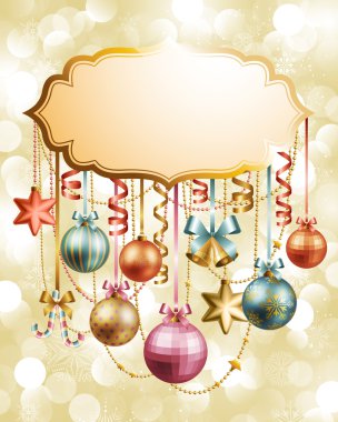 Vintage christmas background clipart