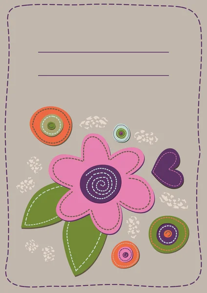 Patchwork floral — Image vectorielle