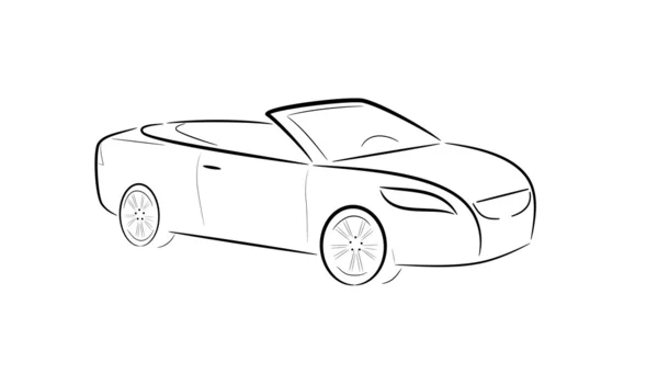 Silhouette de dessin animé d'une voiture — Image vectorielle