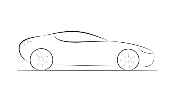 Cartoon silhouette of a car — Stock Vector