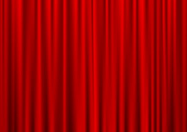 Red curtain clipart