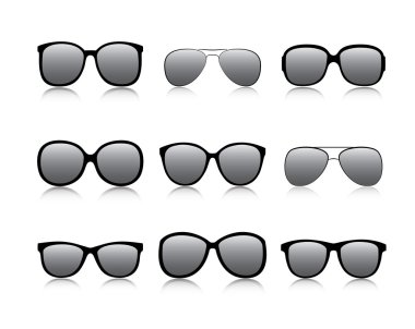 Set of glasses clipart